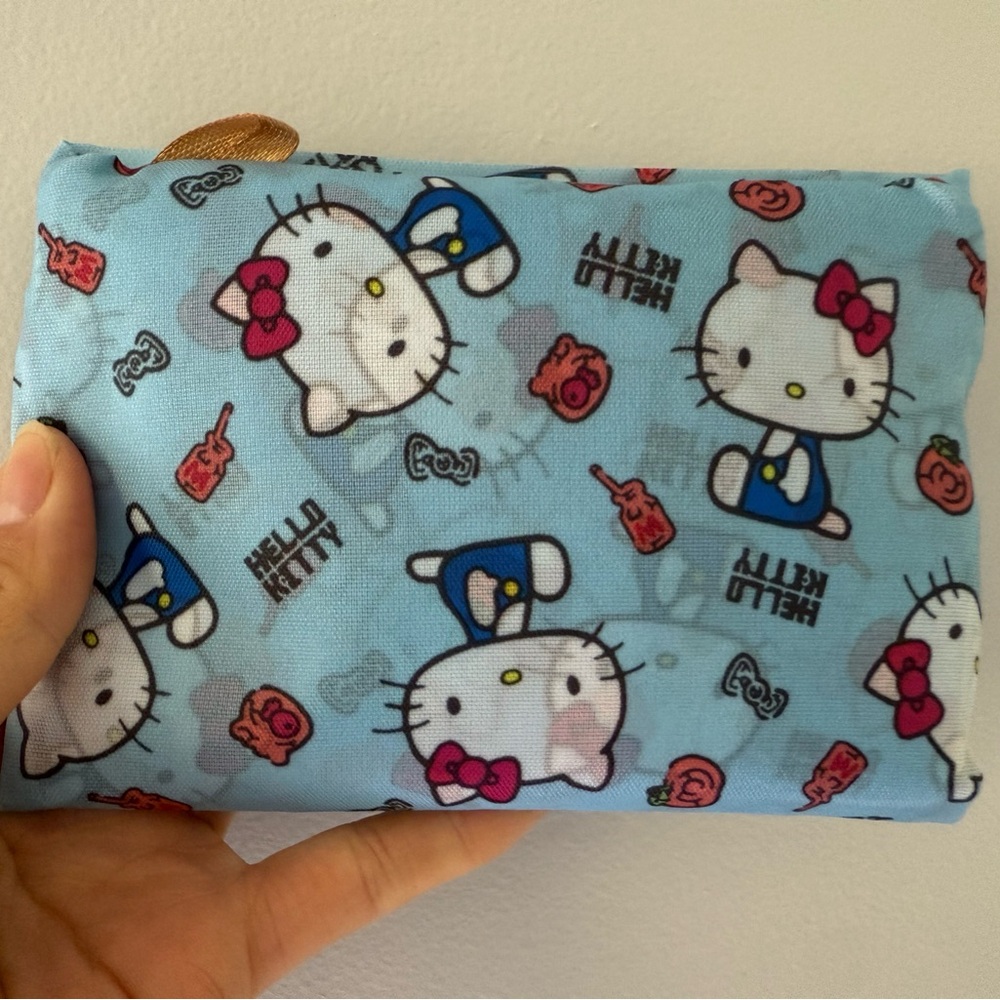 NEW Hello Kitty Blue Foldable Tote | Nylon | 15x20inches